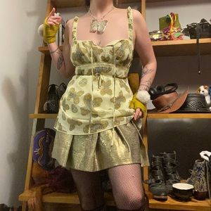 Jordache Fairycore Butterfly Milkmade Peasant Blouse